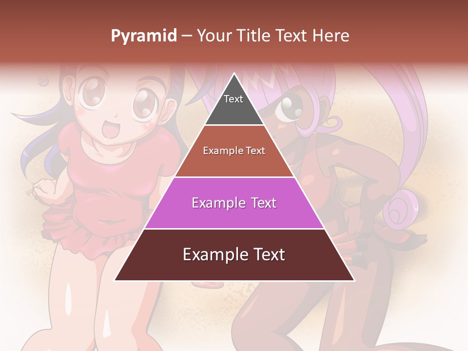 A Couple Of Cartoon Girls Standing Next To Each Other PowerPoint Template