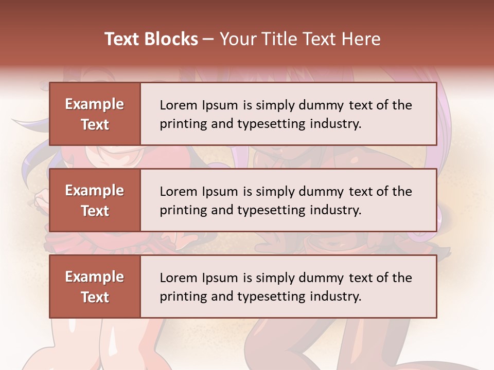 A Couple Of Cartoon Girls Standing Next To Each Other PowerPoint Template