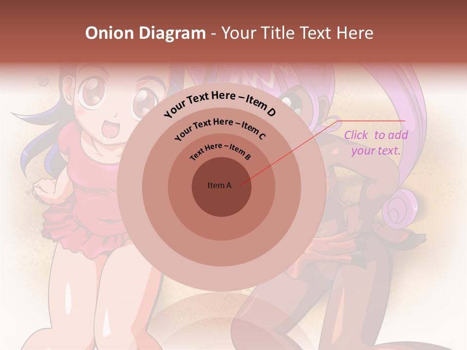 A Couple Of Cartoon Girls Standing Next To Each Other PowerPoint Template