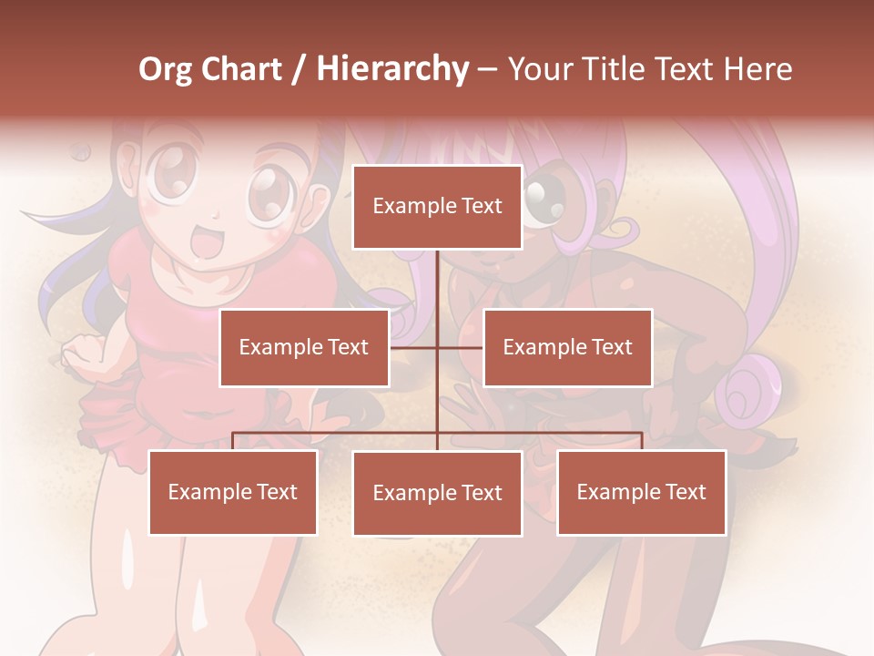 A Couple Of Cartoon Girls Standing Next To Each Other PowerPoint Template
