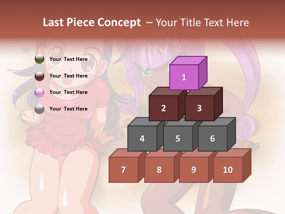 A Couple Of Cartoon Girls Standing Next To Each Other PowerPoint Template