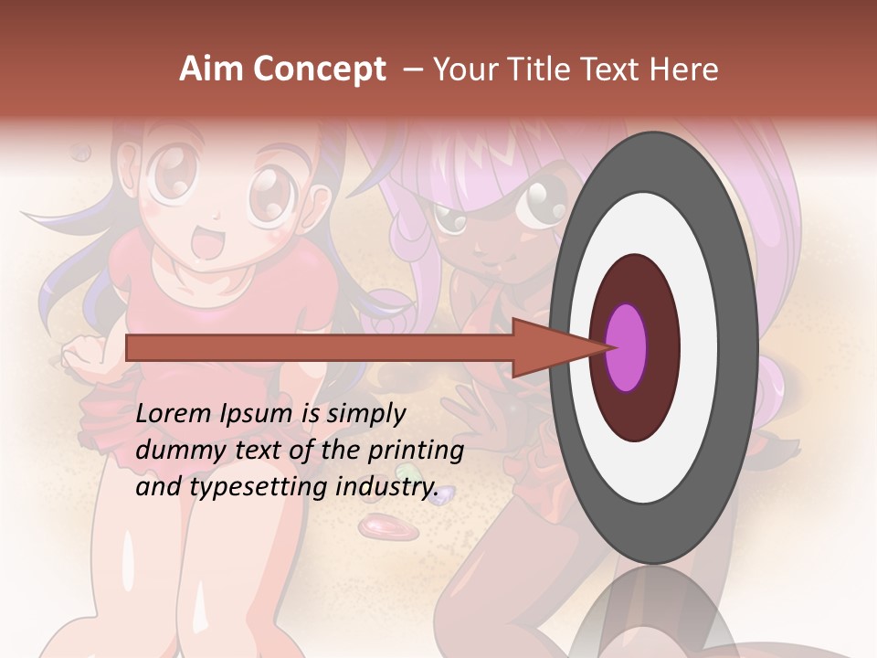 A Couple Of Cartoon Girls Standing Next To Each Other PowerPoint Template