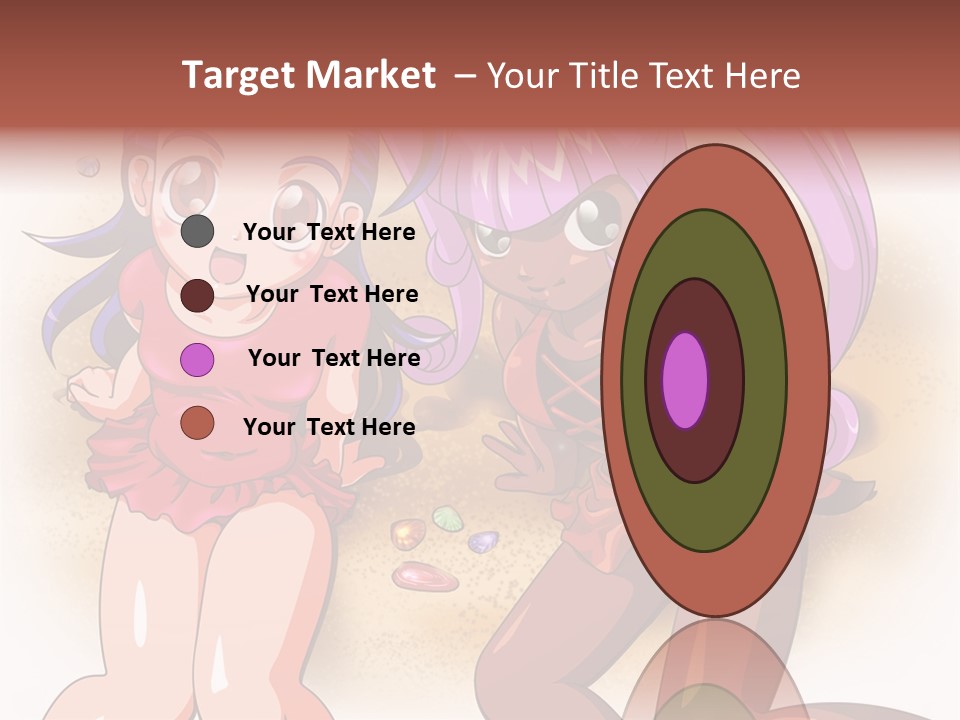 A Couple Of Cartoon Girls Standing Next To Each Other PowerPoint Template