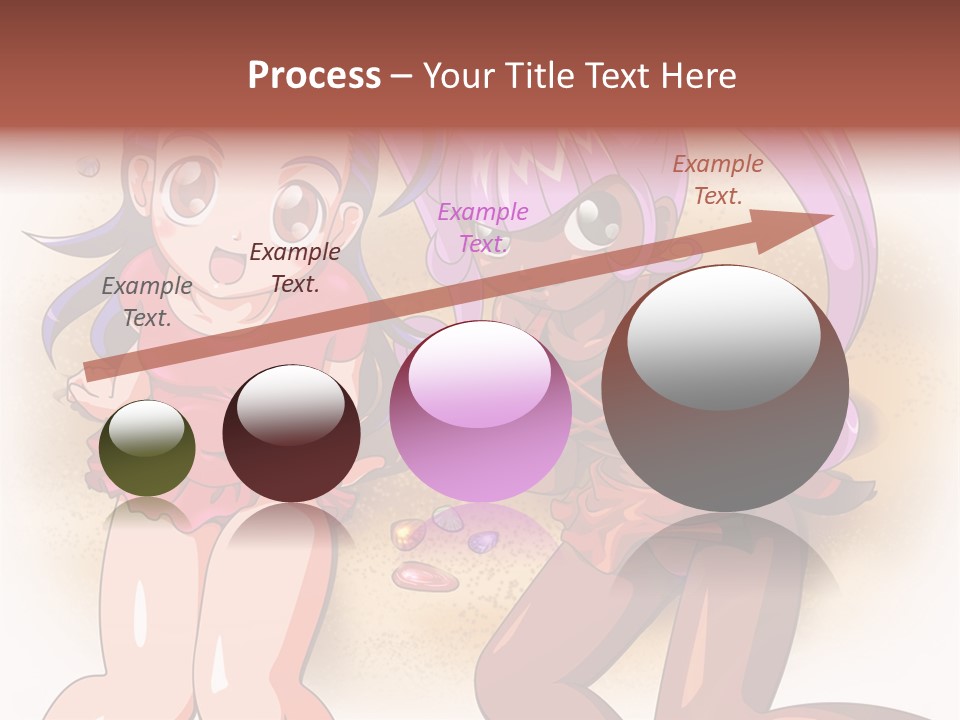 A Couple Of Cartoon Girls Standing Next To Each Other PowerPoint Template