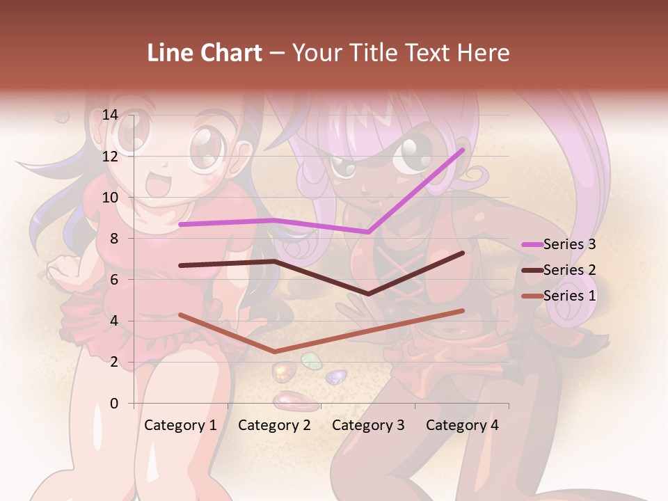 A Couple Of Cartoon Girls Standing Next To Each Other PowerPoint Template