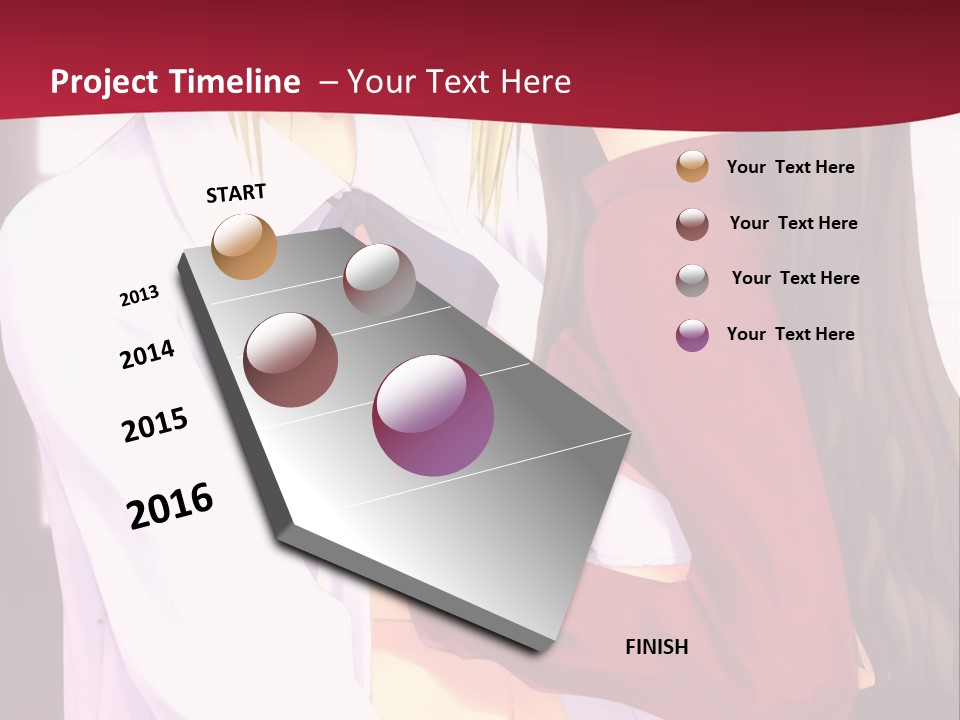 A Couple Of Anime Characters Hugging In Front Of A Red Background PowerPoint Template