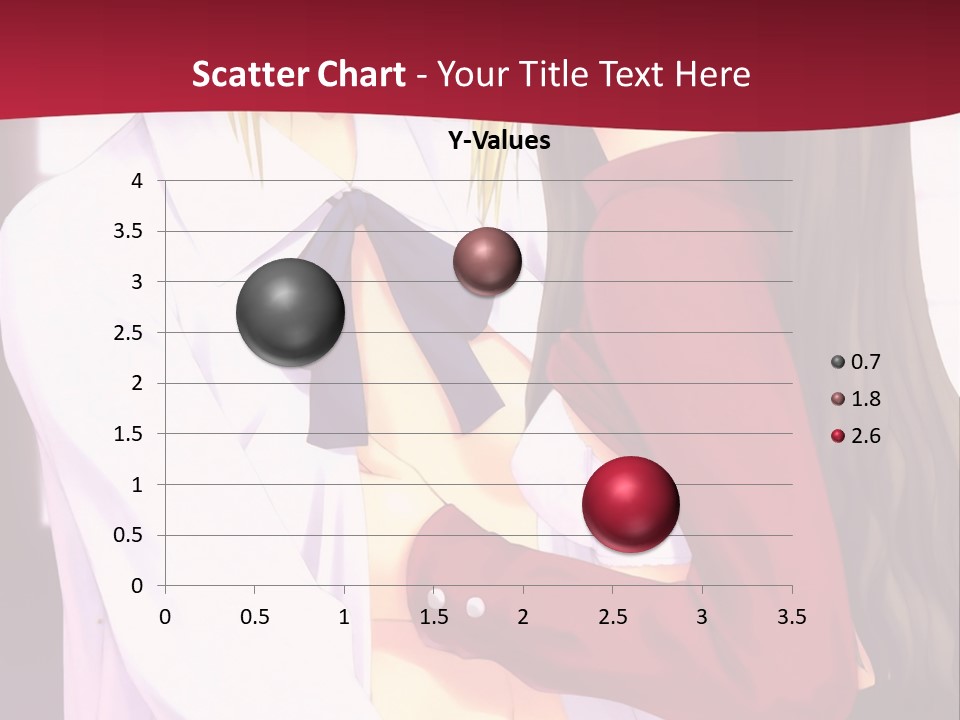 A Couple Of Anime Characters Hugging In Front Of A Red Background PowerPoint Template