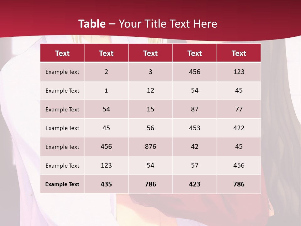 A Couple Of Anime Characters Hugging In Front Of A Red Background PowerPoint Template