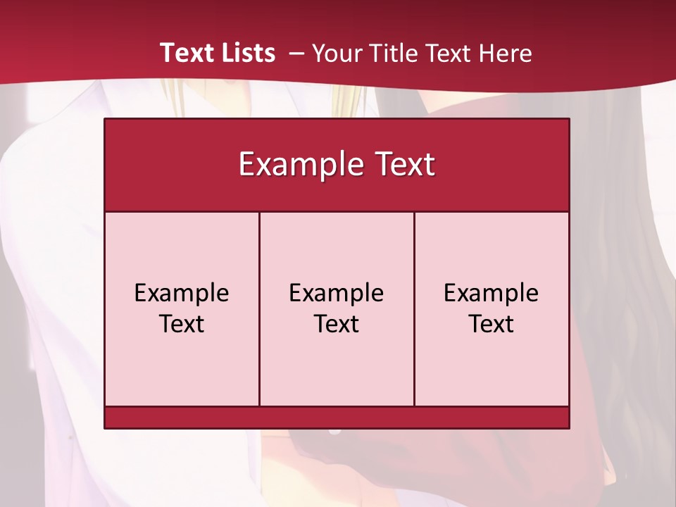 A Couple Of Anime Characters Hugging In Front Of A Red Background PowerPoint Template
