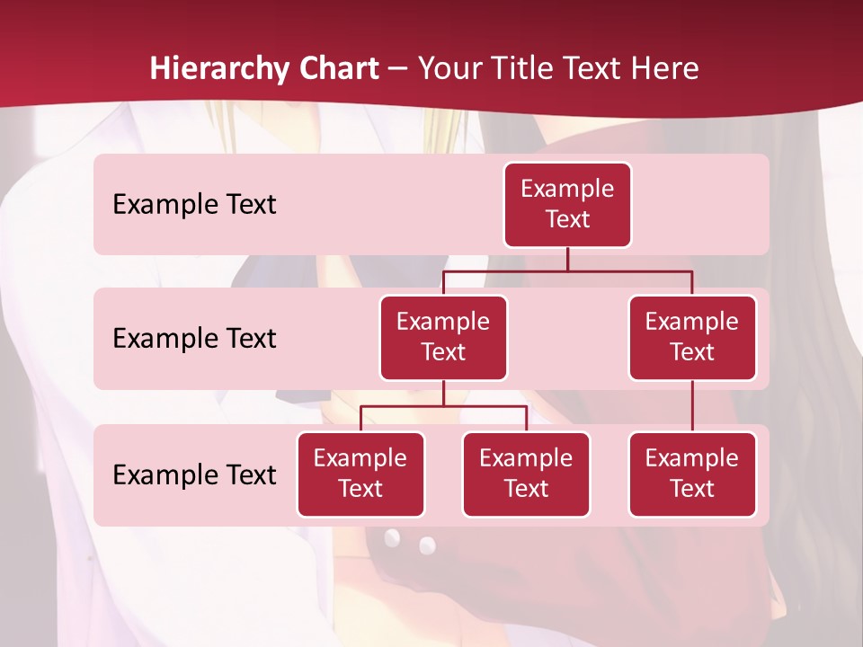A Couple Of Anime Characters Hugging In Front Of A Red Background PowerPoint Template
