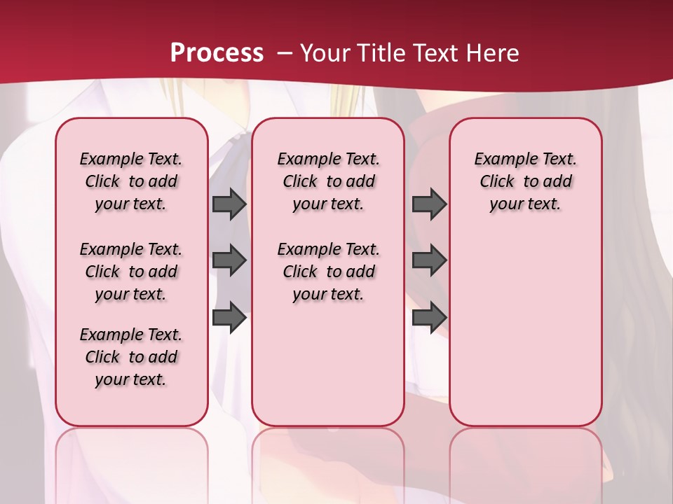 A Couple Of Anime Characters Hugging In Front Of A Red Background PowerPoint Template