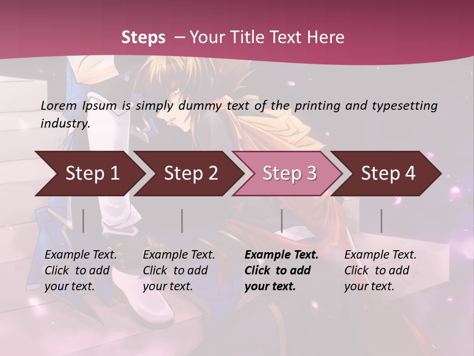 A Couple Of Anime Characters Sitting Next To Each Other PowerPoint Template