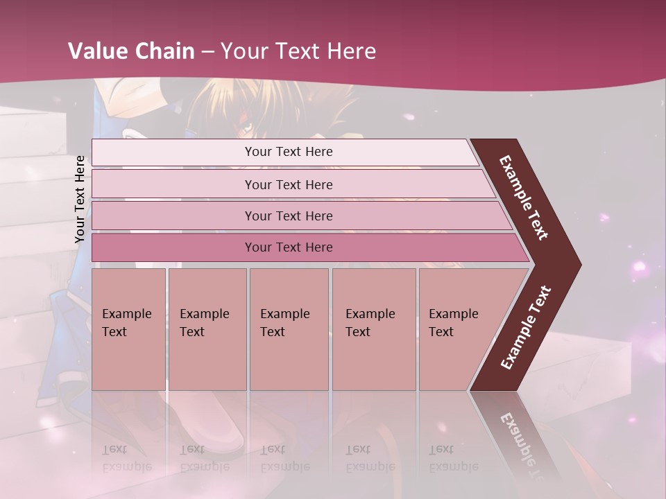 A Couple Of Anime Characters Sitting Next To Each Other PowerPoint Template