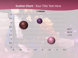 A Couple Of Anime Characters Sitting Next To Each Other PowerPoint Template