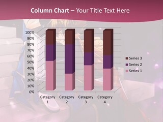 A Couple Of Anime Characters Sitting Next To Each Other PowerPoint Template