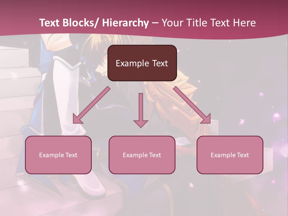 A Couple Of Anime Characters Sitting Next To Each Other PowerPoint Template