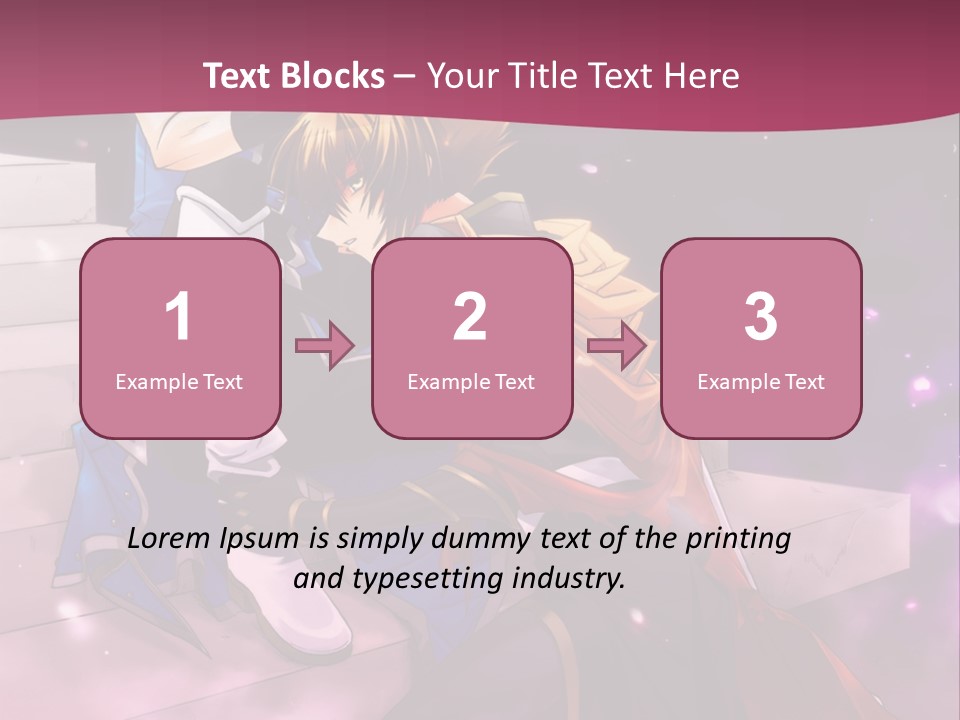 A Couple Of Anime Characters Sitting Next To Each Other PowerPoint Template