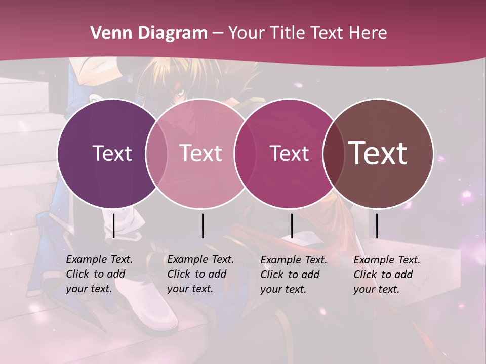 A Couple Of Anime Characters Sitting Next To Each Other PowerPoint Template