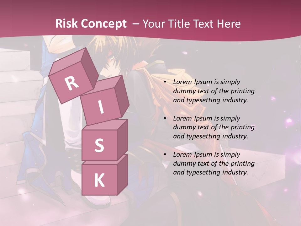 A Couple Of Anime Characters Sitting Next To Each Other PowerPoint Template