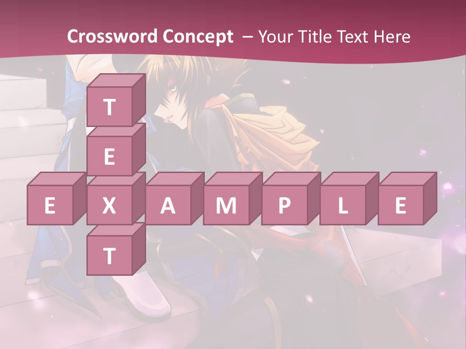 A Couple Of Anime Characters Sitting Next To Each Other PowerPoint Template