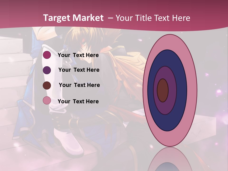 A Couple Of Anime Characters Sitting Next To Each Other PowerPoint Template