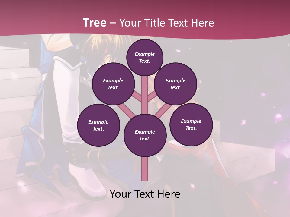 A Couple Of Anime Characters Sitting Next To Each Other PowerPoint Template