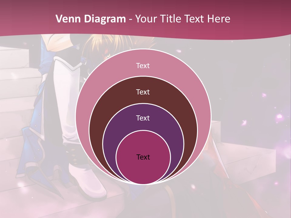 A Couple Of Anime Characters Sitting Next To Each Other PowerPoint Template