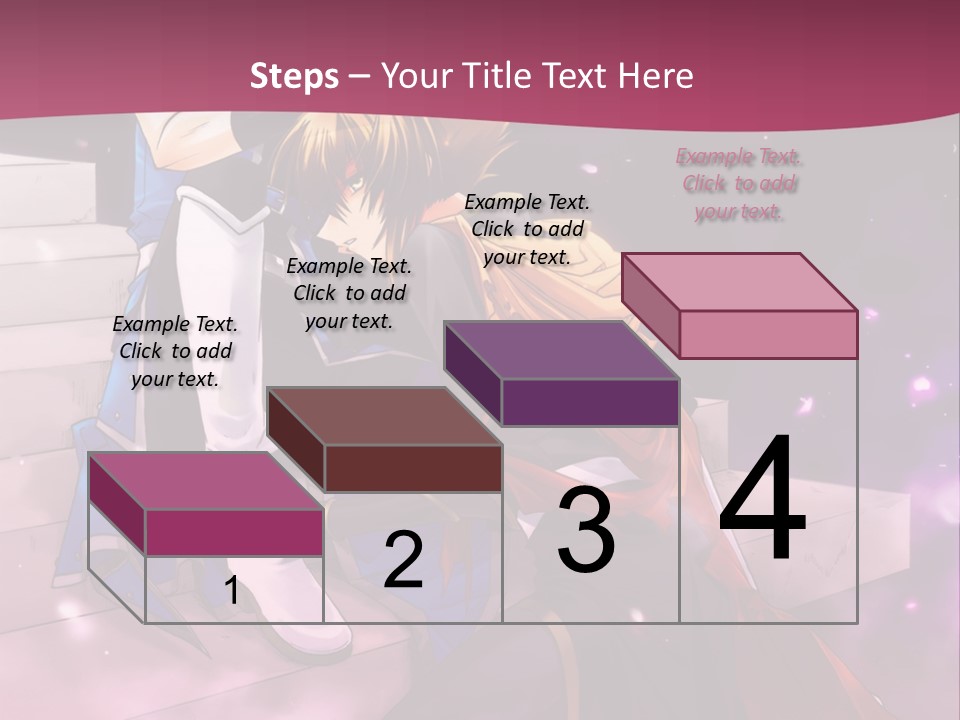 A Couple Of Anime Characters Sitting Next To Each Other PowerPoint Template