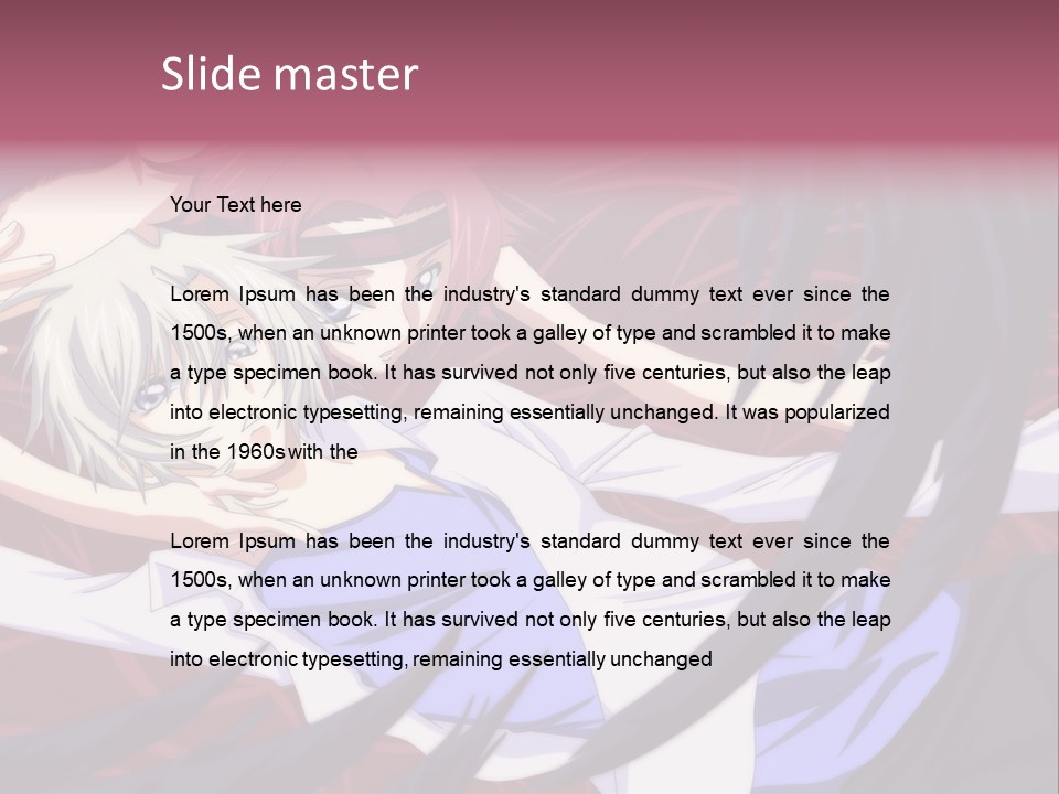 A Couple Of Anime Characters Hugging In Front Of An American Flag PowerPoint Template