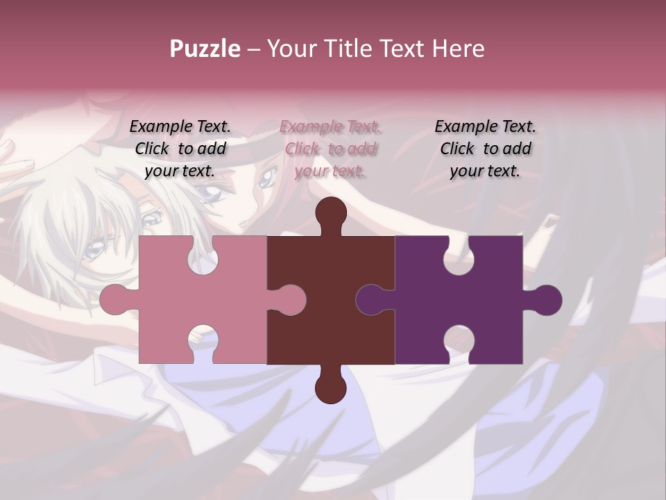 A Couple Of Anime Characters Hugging In Front Of An American Flag PowerPoint Template