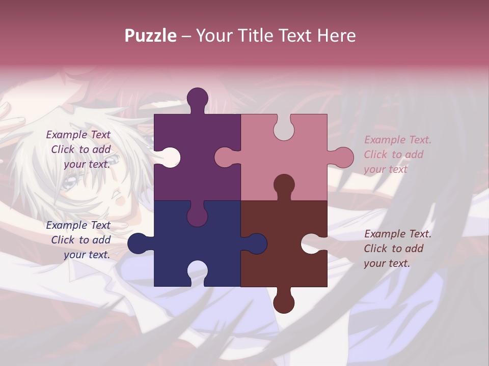 A Couple Of Anime Characters Hugging In Front Of An American Flag PowerPoint Template