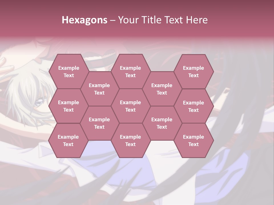 A Couple Of Anime Characters Hugging In Front Of An American Flag PowerPoint Template