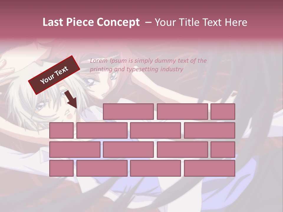 A Couple Of Anime Characters Hugging In Front Of An American Flag PowerPoint Template