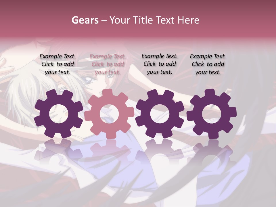 A Couple Of Anime Characters Hugging In Front Of An American Flag PowerPoint Template