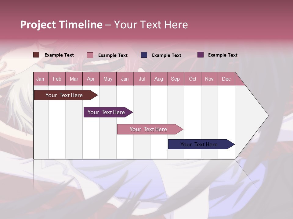 A Couple Of Anime Characters Hugging In Front Of An American Flag PowerPoint Template