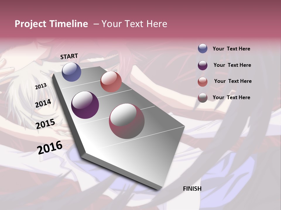 A Couple Of Anime Characters Hugging In Front Of An American Flag PowerPoint Template