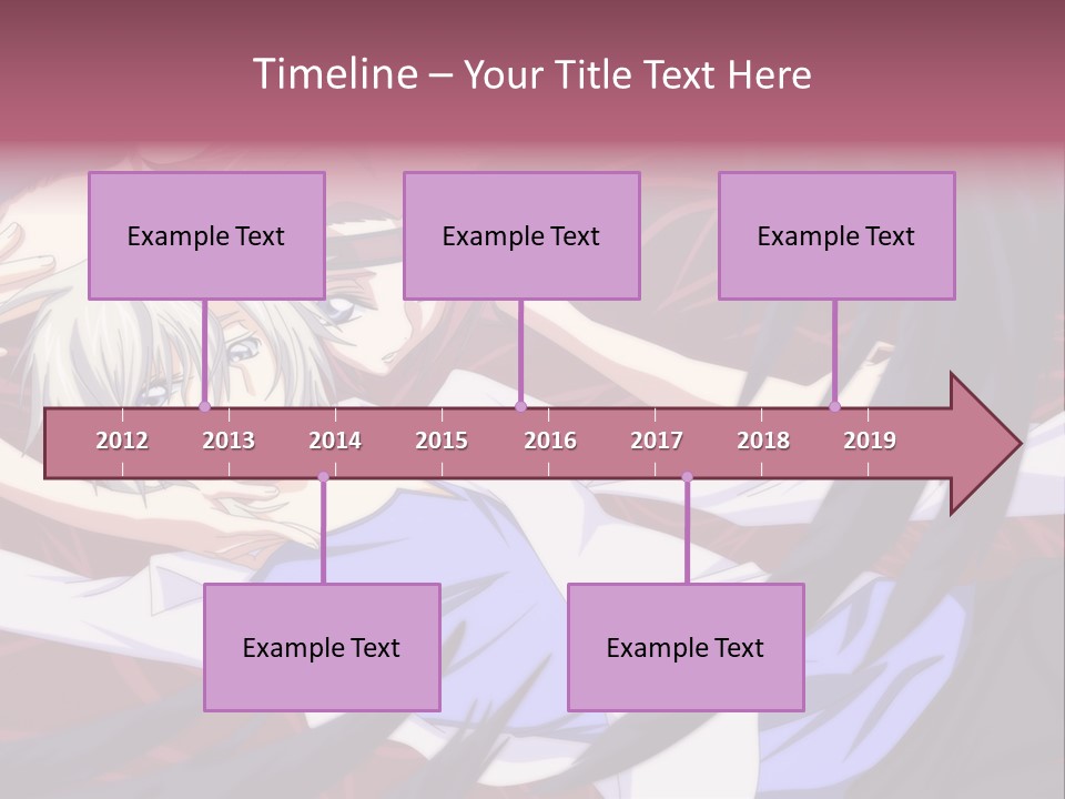 A Couple Of Anime Characters Hugging In Front Of An American Flag PowerPoint Template