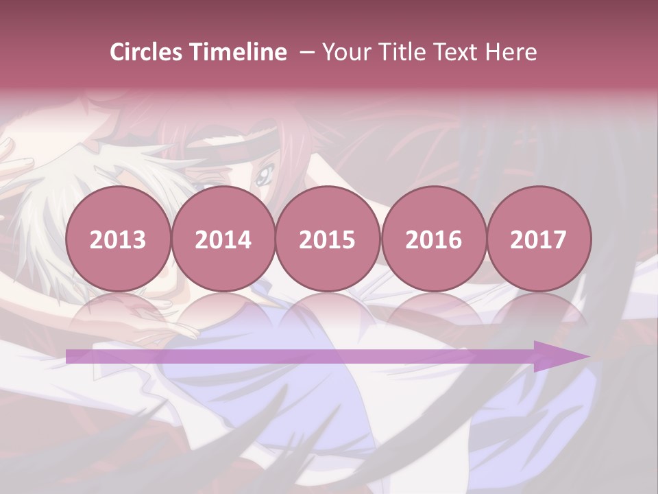 A Couple Of Anime Characters Hugging In Front Of An American Flag PowerPoint Template