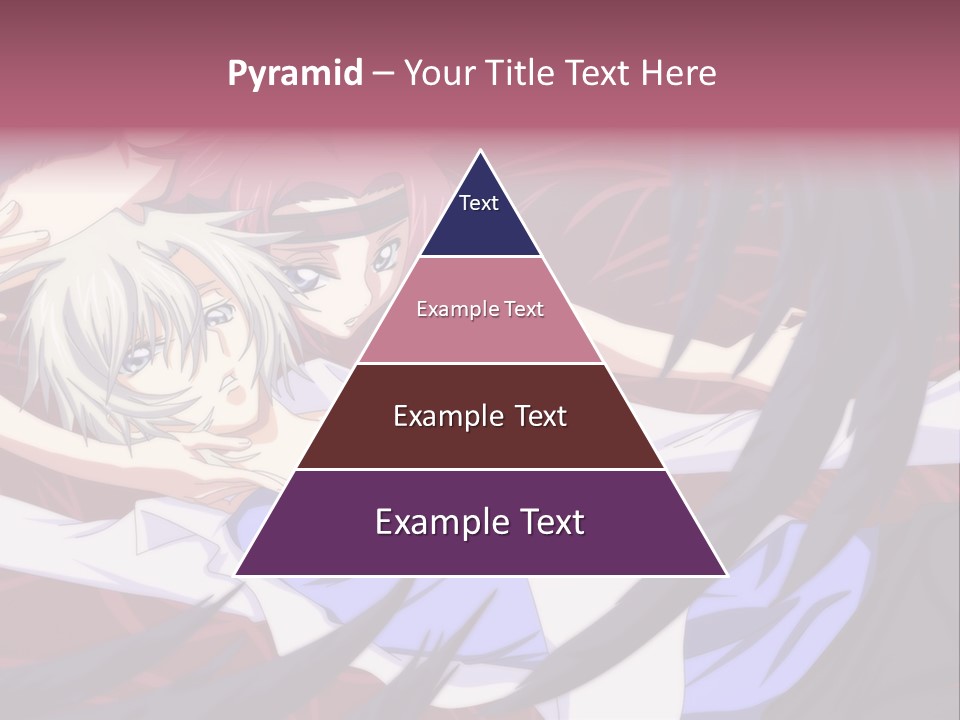 A Couple Of Anime Characters Hugging In Front Of An American Flag PowerPoint Template