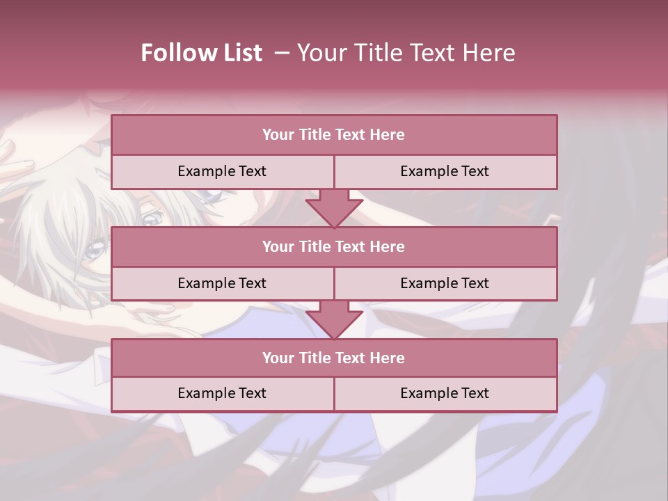 A Couple Of Anime Characters Hugging In Front Of An American Flag PowerPoint Template