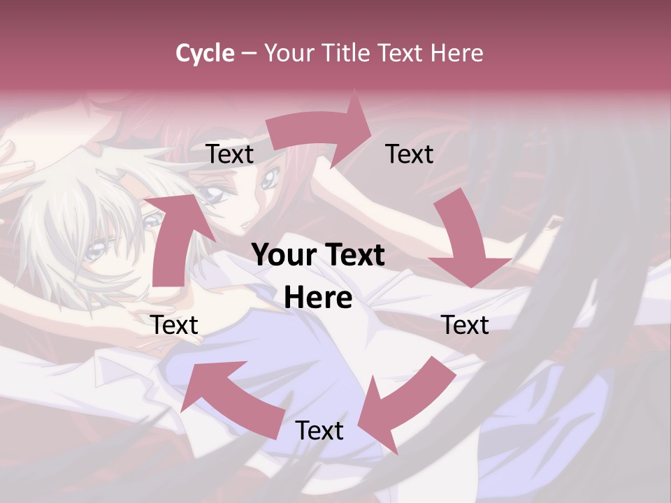 A Couple Of Anime Characters Hugging In Front Of An American Flag PowerPoint Template