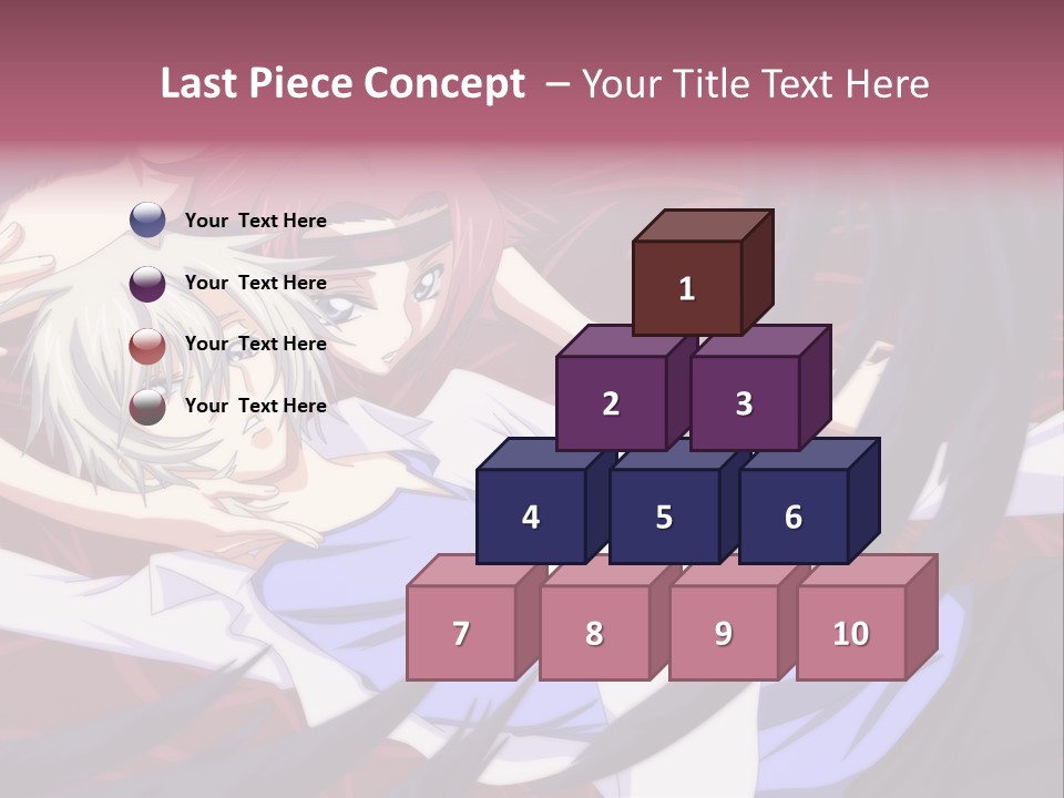 A Couple Of Anime Characters Hugging In Front Of An American Flag PowerPoint Template