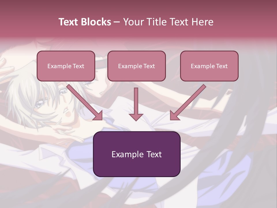 A Couple Of Anime Characters Hugging In Front Of An American Flag PowerPoint Template