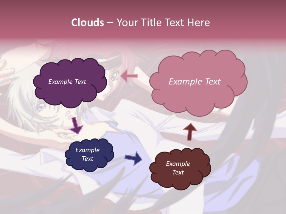 A Couple Of Anime Characters Hugging In Front Of An American Flag PowerPoint Template