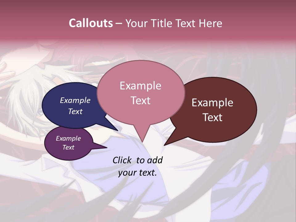 A Couple Of Anime Characters Hugging In Front Of An American Flag PowerPoint Template