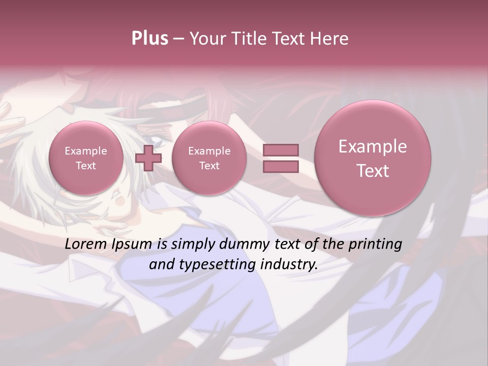 A Couple Of Anime Characters Hugging In Front Of An American Flag PowerPoint Template