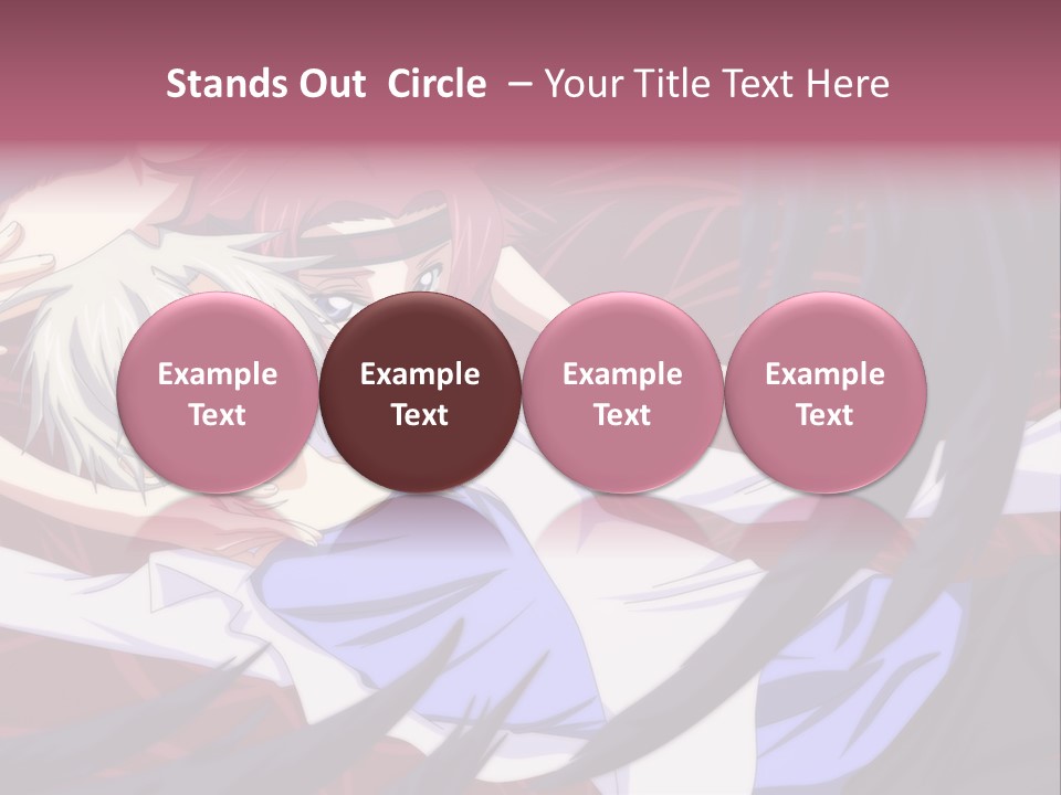 A Couple Of Anime Characters Hugging In Front Of An American Flag PowerPoint Template