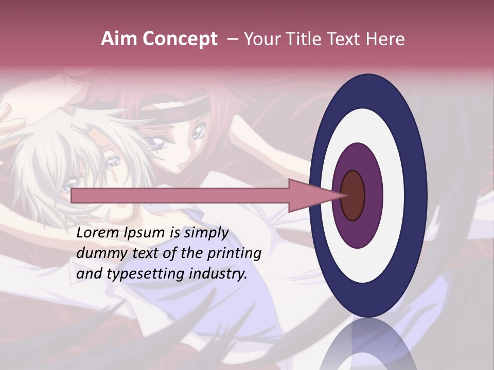 A Couple Of Anime Characters Hugging In Front Of An American Flag PowerPoint Template