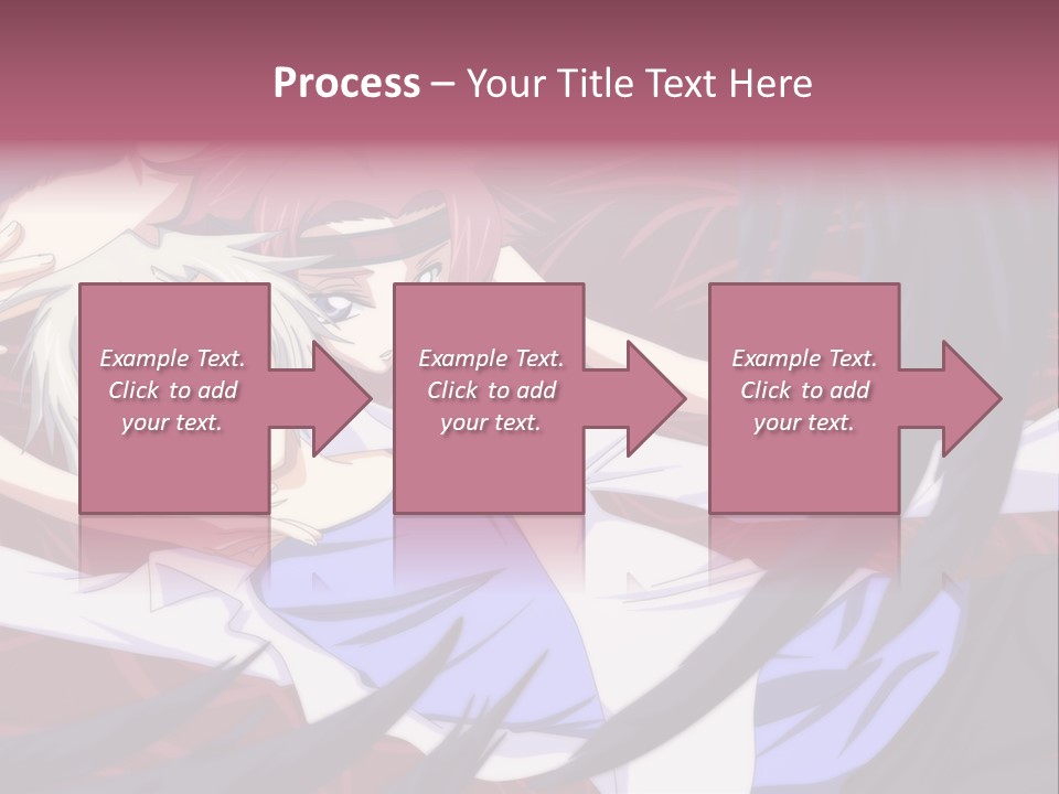 A Couple Of Anime Characters Hugging In Front Of An American Flag PowerPoint Template