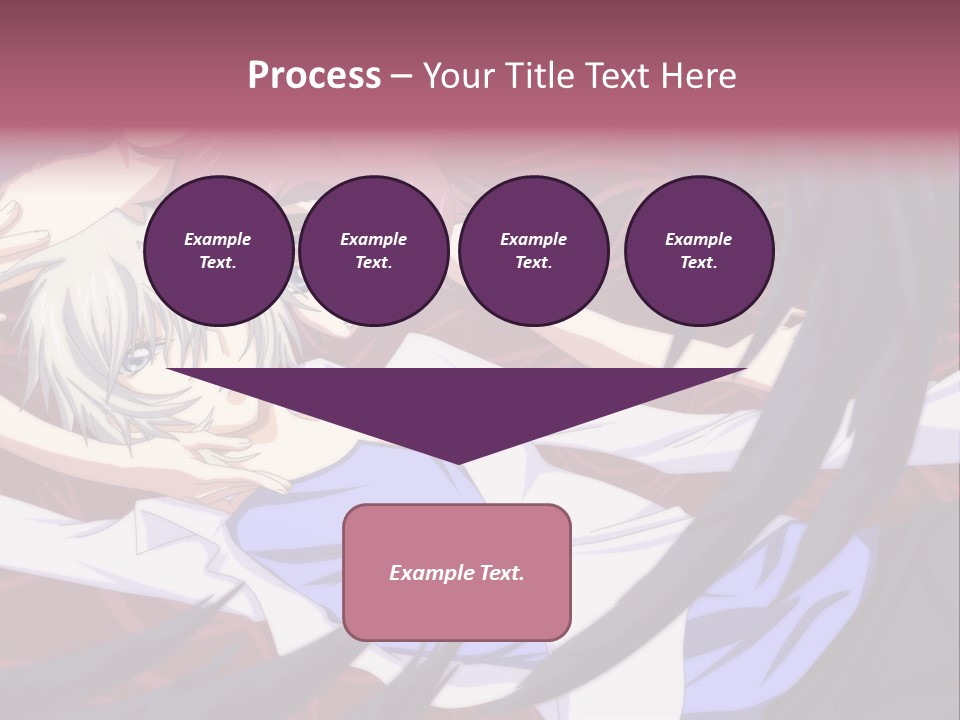 A Couple Of Anime Characters Hugging In Front Of An American Flag PowerPoint Template